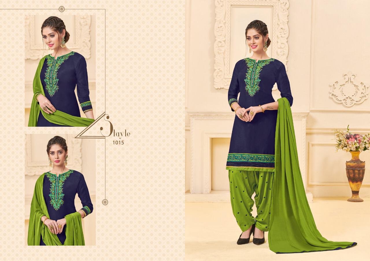 Rediment Patiyala Vol-2 By Ravi Creation 1013 To 1020 Series Beautiful Patiyala Suits Colorful Stylish Fancy Casual Wear & Ethnic Wear Satin Embroidered Dresses At Wholesale Price