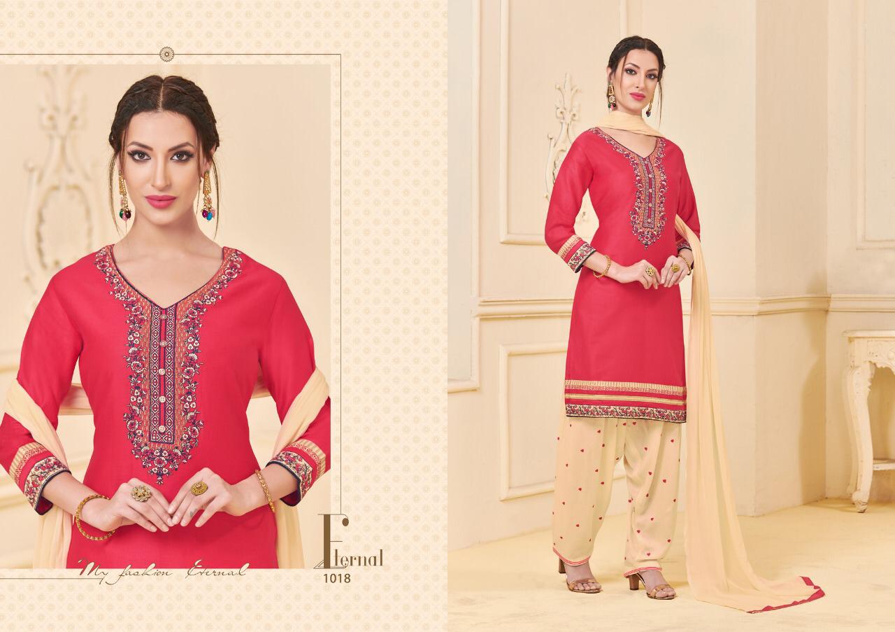 Rediment Patiyala Vol-2 By Ravi Creation 1013 To 1020 Series Beautiful Patiyala Suits Colorful Stylish Fancy Casual Wear & Ethnic Wear Satin Embroidered Dresses At Wholesale Price