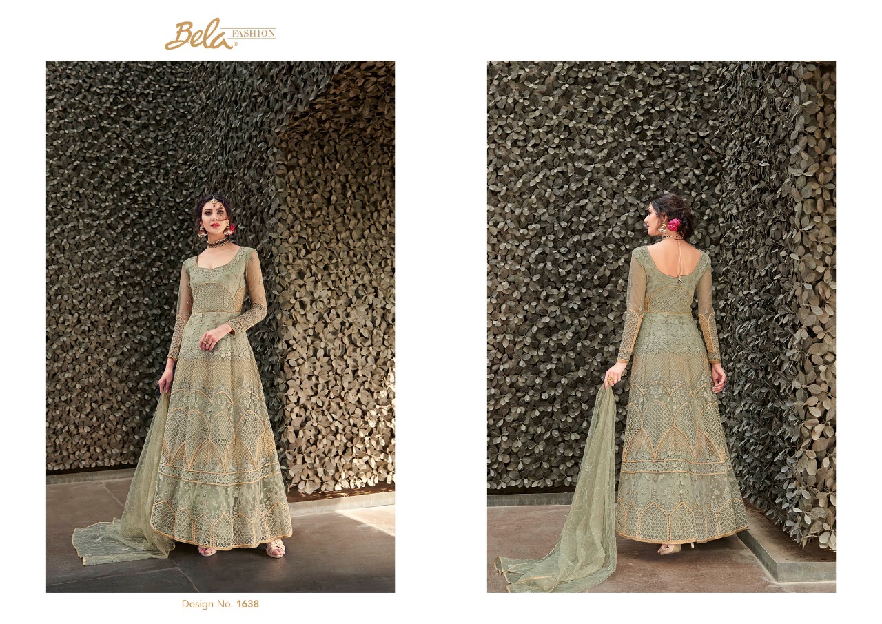 Regal By Bela Fashion 1638 To 1646 Series Designer Wear Collection Anarkali Suits Colorful Stylish Fancy Beautiful Party Wear & Occasional Wear Net Embroidered Dresses At Wholesale Price