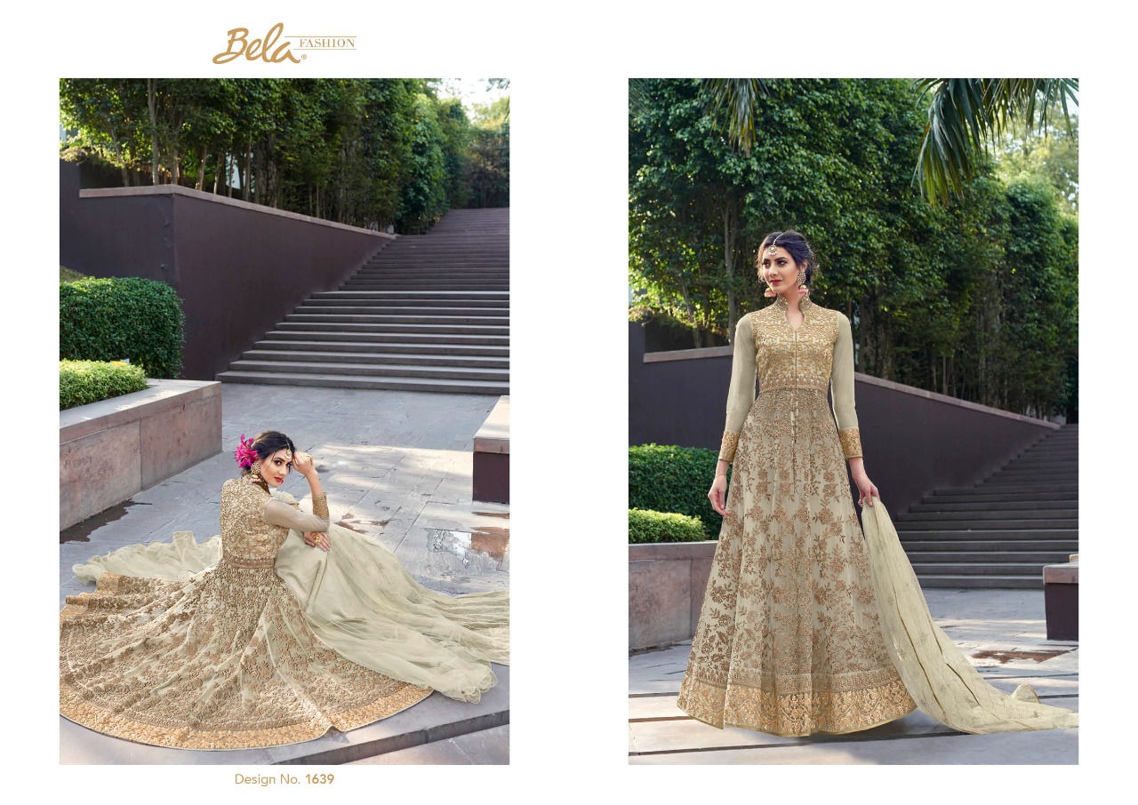 Regal By Bela Fashion 1638 To 1646 Series Designer Wear Collection Anarkali Suits Colorful Stylish Fancy Beautiful Party Wear & Occasional Wear Net Embroidered Dresses At Wholesale Price