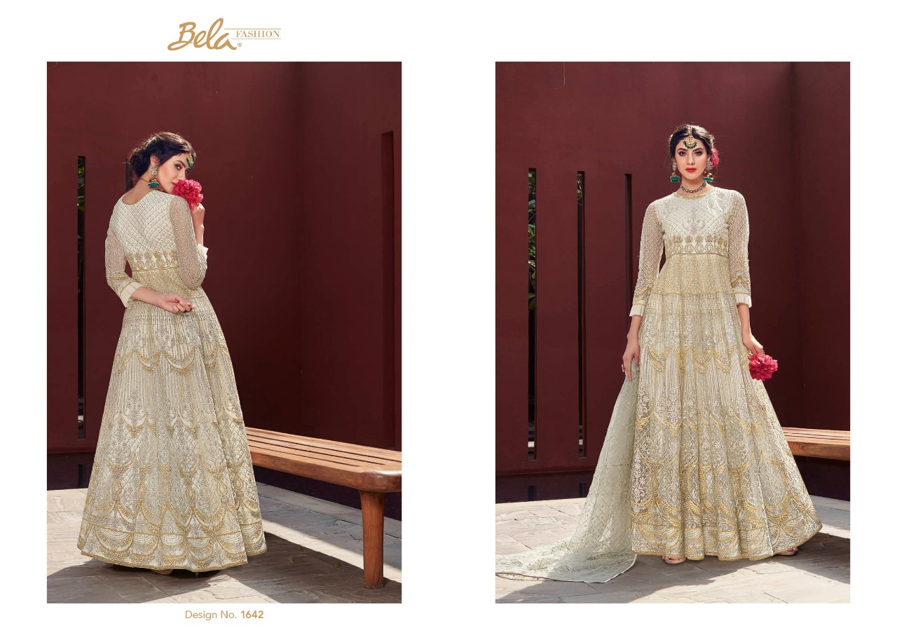 Regal By Bela Fashion 1638 To 1646 Series Designer Wear Collection Anarkali Suits Colorful Stylish Fancy Beautiful Party Wear & Occasional Wear Net Embroidered Dresses At Wholesale Price