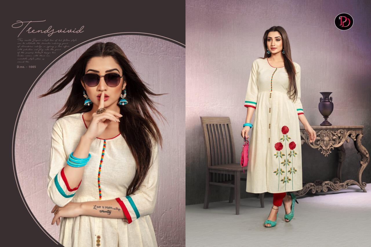 Rehnuma By Poorvi Designer 1001 To 1006 Series Indian Traditional Wear Collection Beautiful Stylish Fancy Colorful Party Wear & Occasional Wear Cotton Flex With Embroidery Kurtis At Wholesale Price