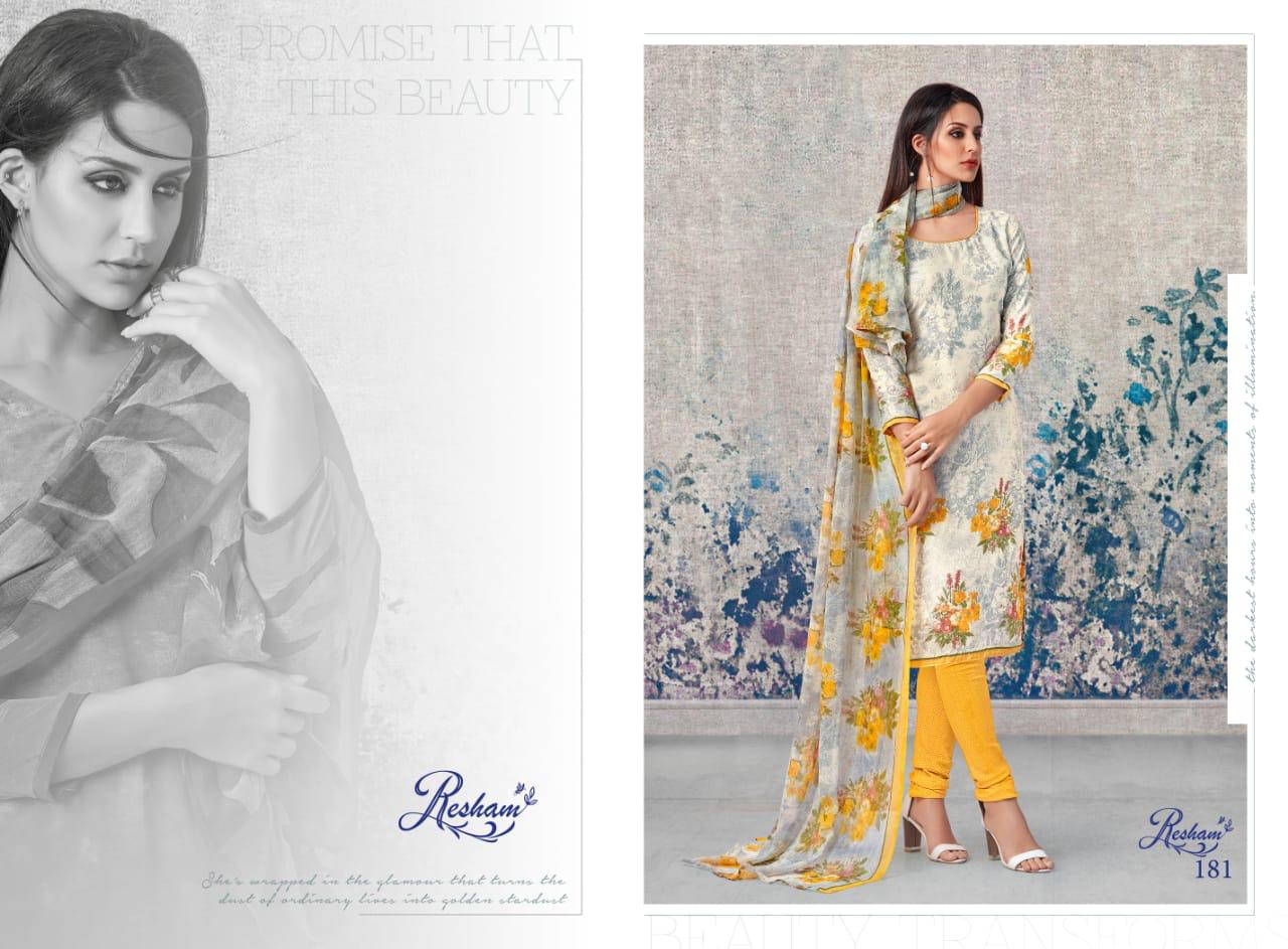 Resham Vol-5 By Anmol Tex 181 To 188 Series Beautiful Suits Stylish Fancy Colorful Casual Wear & Ethnic Wear French Crepe Work Dresses At Wholesale Price