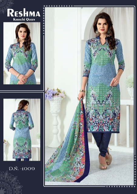 Reshma Karachi Queen By Fashid Wholesale 1001 To 1010 Series Beautiful Stylish Fancy Colorful Casual Wear & Ethnic Wear Collection Pure Cotton Printed Dresses At Wholesale Price