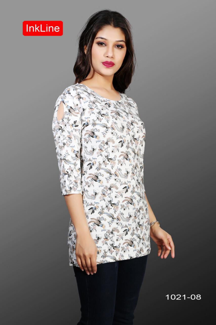 Retro Vol-44 By Inkline Beautiful Stylish Colorful Fancy Party Wear & Ethnic Wear & Ready To Wear Cotton Lycra/mate Lycra Kurtis At Wholesale Price