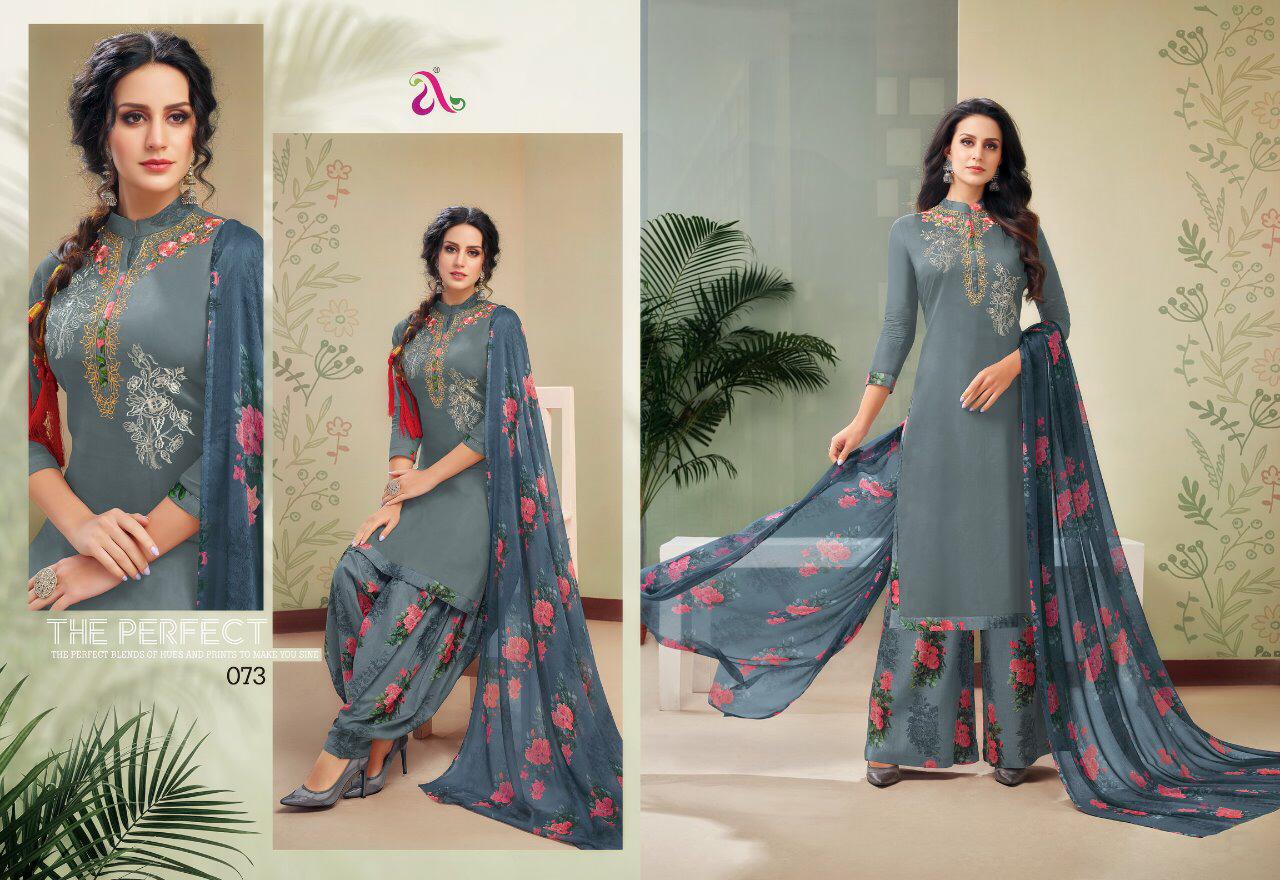 Rhoma By Angroop Plus 072 To 077 Series Beautiful Suits Stylish Fancy Colorful Party Wear & Ethnic Wear Cotton Jam Dyed With Embroidery Dresses At Wholesale Price
