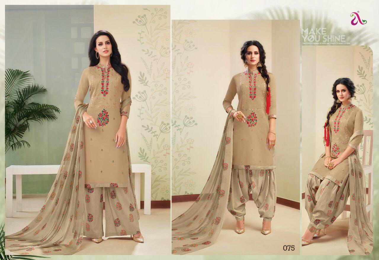 Rhoma By Angroop Plus 072 To 077 Series Beautiful Suits Stylish Fancy Colorful Party Wear & Ethnic Wear Cotton Jam Dyed With Embroidery Dresses At Wholesale Price