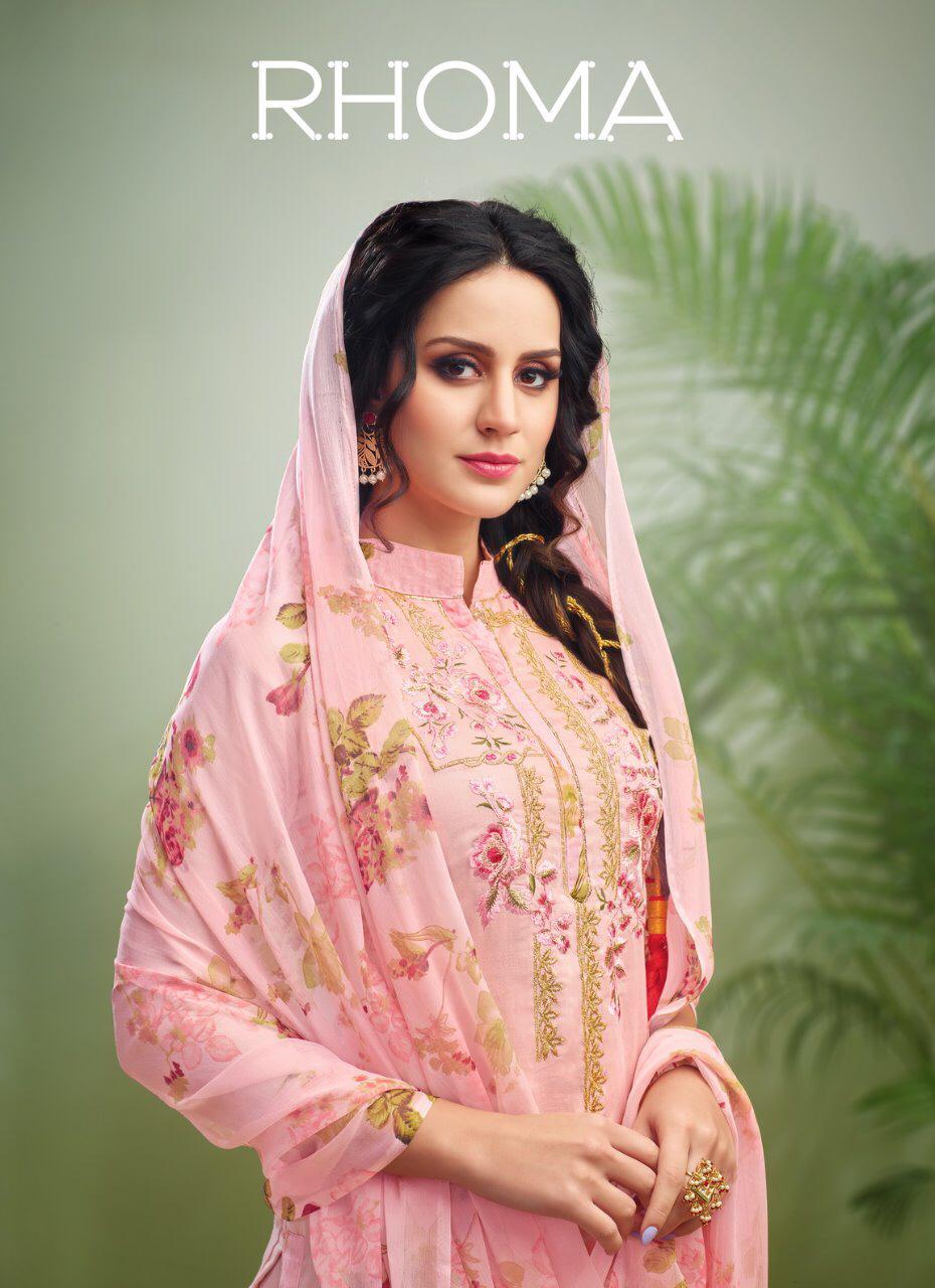 Rhoma By Angroop Plus 072 To 077 Series Beautiful Suits Stylish Fancy Colorful Party Wear & Ethnic Wear Cotton Jam Dyed With Embroidery Dresses At Wholesale Price