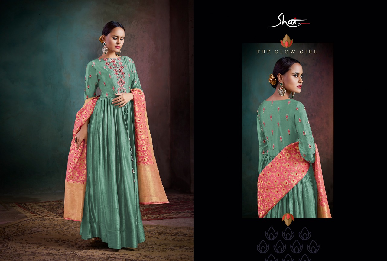 Rhythm By Shai 1701 To 1707 Series Designer Anarkali Suits Beautiful Stylish Fancy Colorful Party Wear & Occasional Wear Pure Bemberg Silk Dresses At Wholesale Price