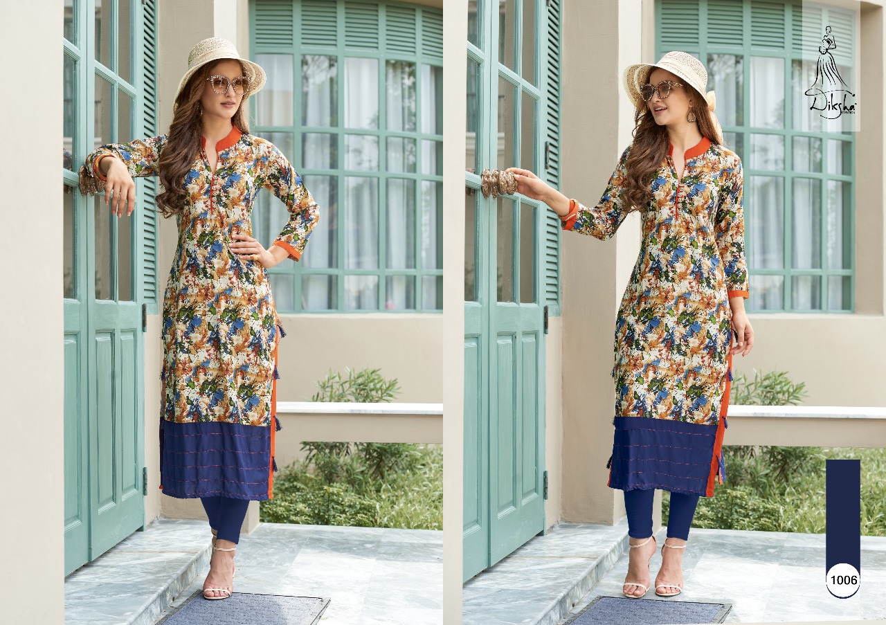 Rich Berry-1 By Diksha Creation 1001 To 1010 Series Beautiful Stylish Fancy Colorful Casual Wear & Ethnic Wear & Ready To Wear Rayon Kurtis At Wholesale Price
