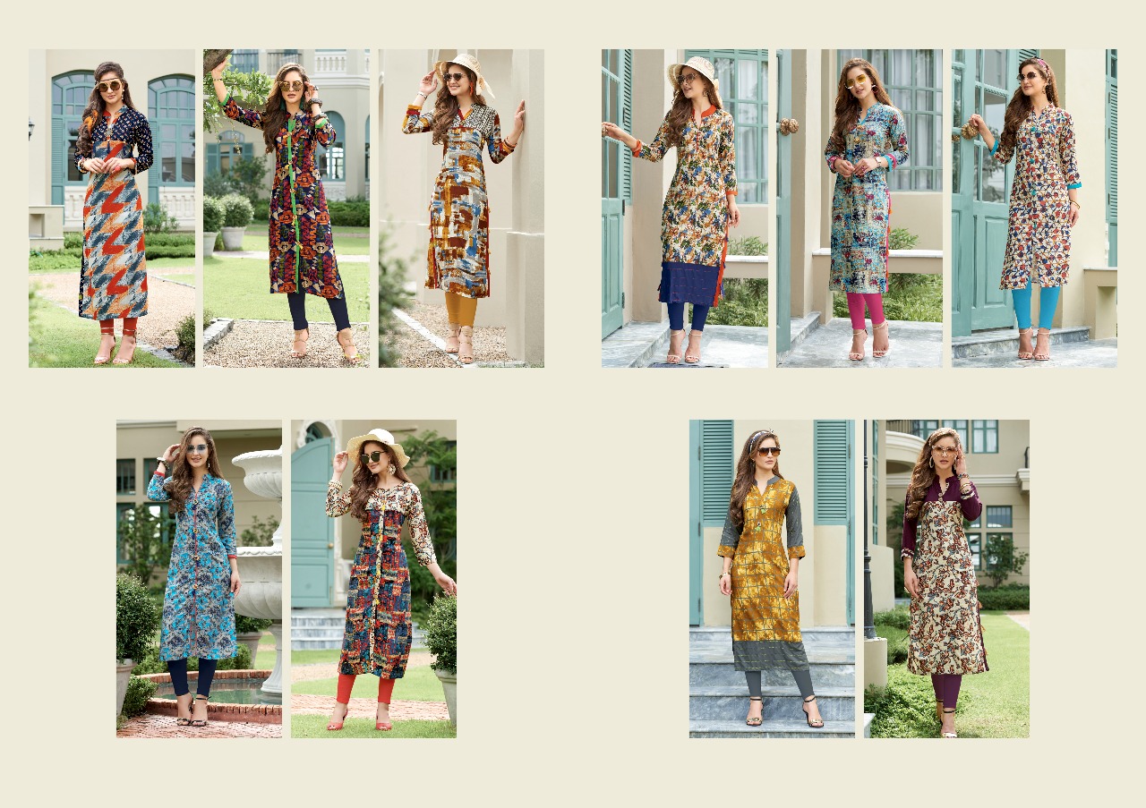 Rich Berry-1 By Diksha Creation 1001 To 1010 Series Beautiful Stylish Fancy Colorful Casual Wear & Ethnic Wear & Ready To Wear Rayon Kurtis At Wholesale Price