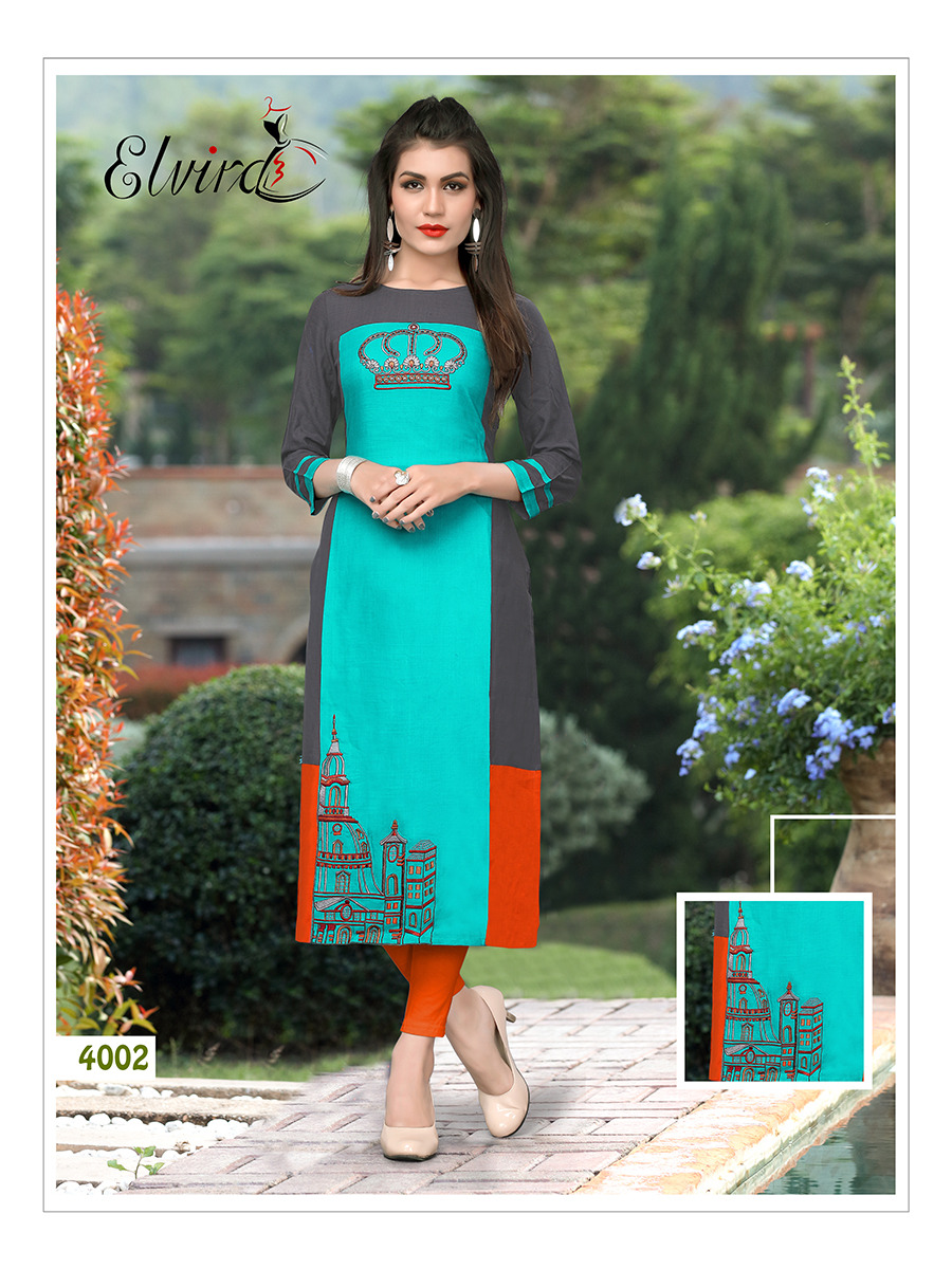 Rich Girl Vol-1 By Elvira 4001 To 4007 Series Beautiful Stylish Fancy Colorful Casual Wear & Ethnic Wear Heavy Rayon Slub Embroidered Kurtis At Wholesale Price