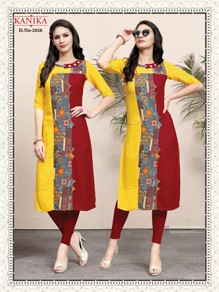 Rich Look Vol-7 By Kanika 2051 To 2056 Series Designer Beautiful Stylish Colorful Fancy Ready To Wear & Casual Wear & Ethnic Wear Heavy Rayon Printed Kurtis At Wholesale Price