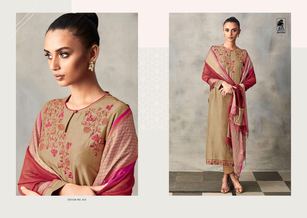 Rida By Sahiba Fabrics Designer Suits Collection Beautiful Stylish Fancy Colorful Party Wear & Occasional Wear South Silk Embroidered Dresses At Wholesale Price