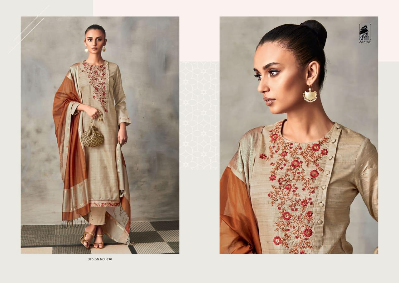 Rida By Sahiba Fabrics Designer Suits Collection Beautiful Stylish Fancy Colorful Party Wear & Occasional Wear South Silk Embroidered Dresses At Wholesale Price