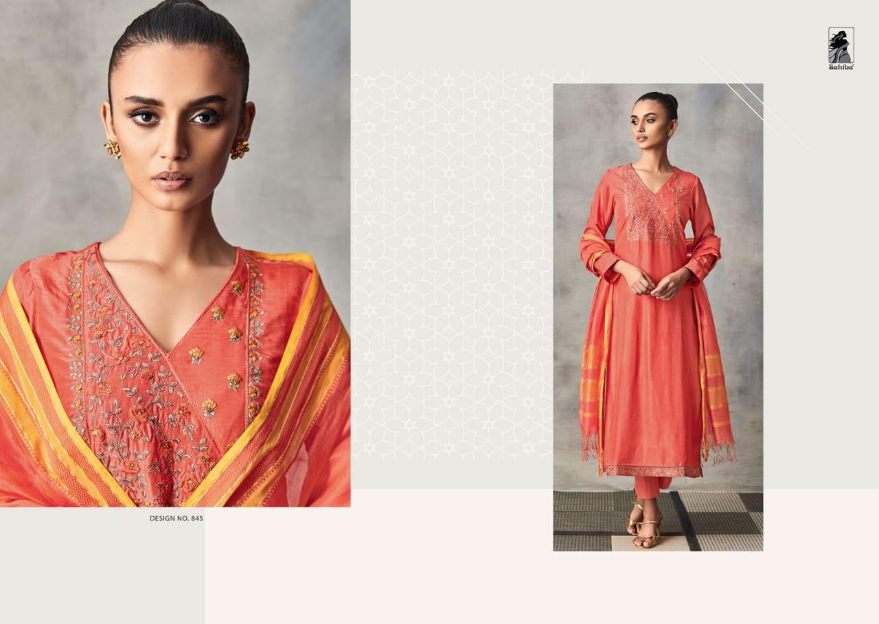 Rida By Sahiba Fabrics Designer Suits Collection Beautiful Stylish Fancy Colorful Party Wear & Occasional Wear South Silk Embroidered Dresses At Wholesale Price