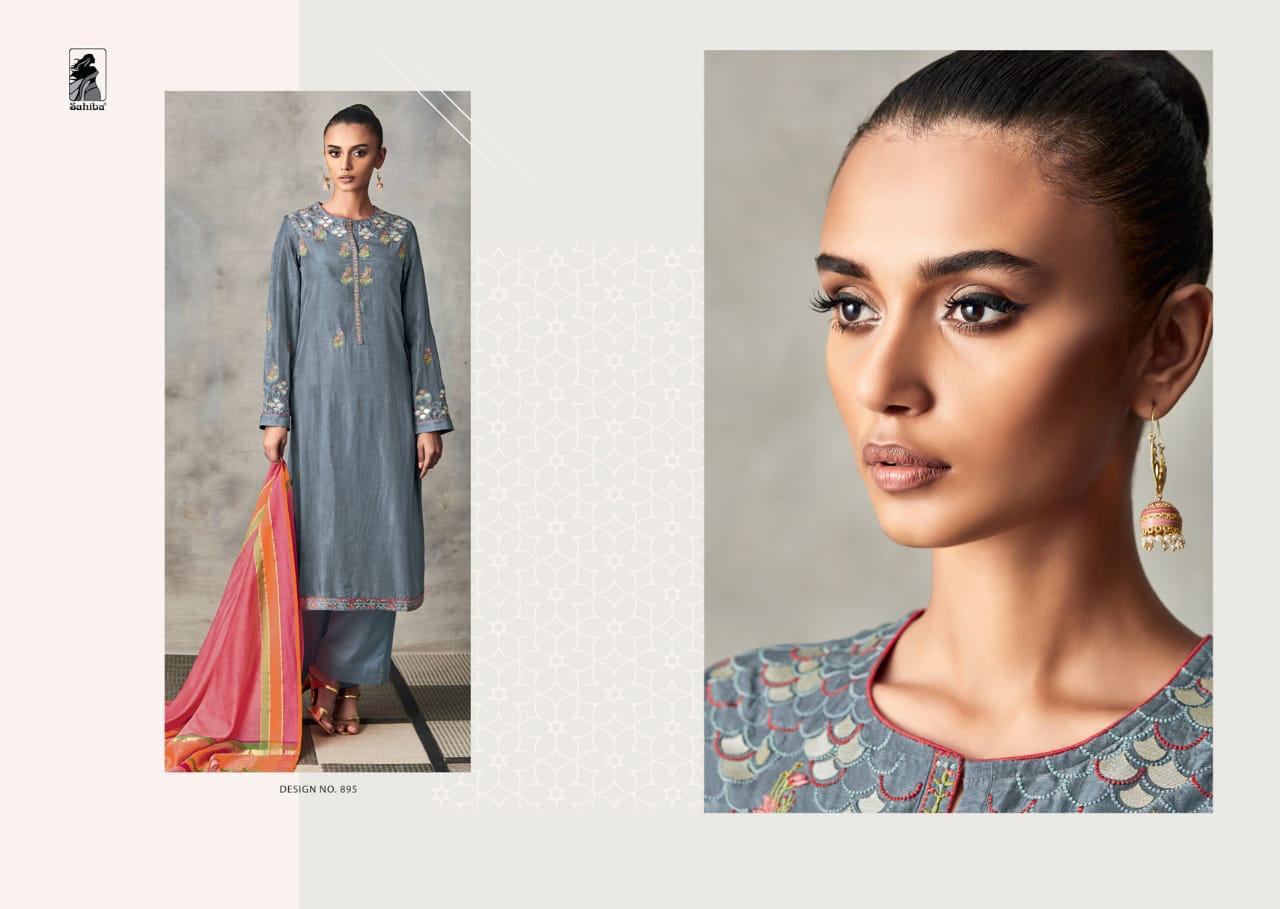 Rida By Sahiba Fabrics Designer Suits Collection Beautiful Stylish Fancy Colorful Party Wear & Occasional Wear South Silk Embroidered Dresses At Wholesale Price