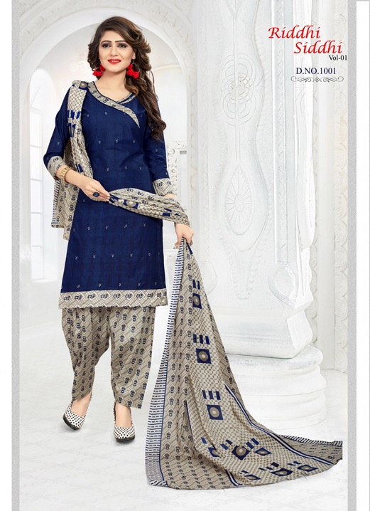 Riddhi Siddhi Vol-1 By Shree Bhairav 1001 To 1012 Series Beautiful Suits Stylish Colorful Fancy Casual Wear & Ethnic Wear Cotton Printed Dresses At Wholesale Price
