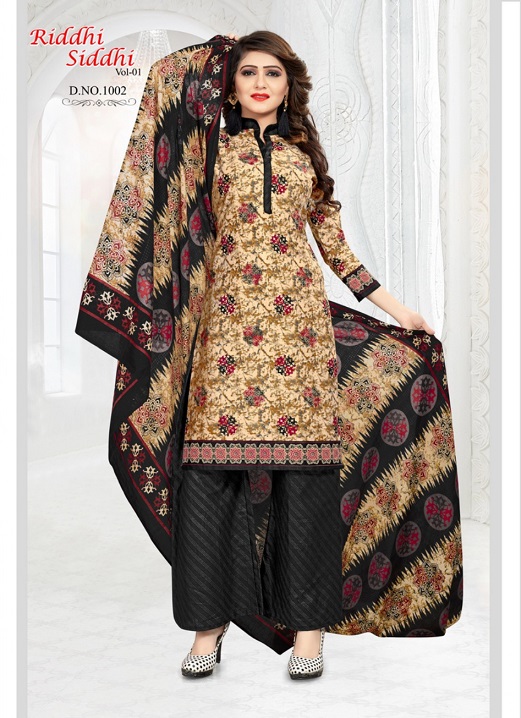 Riddhi Siddhi Vol-1 By Shree Bhairav 1001 To 1012 Series Beautiful Suits Stylish Colorful Fancy Casual Wear & Ethnic Wear Cotton Printed Dresses At Wholesale Price