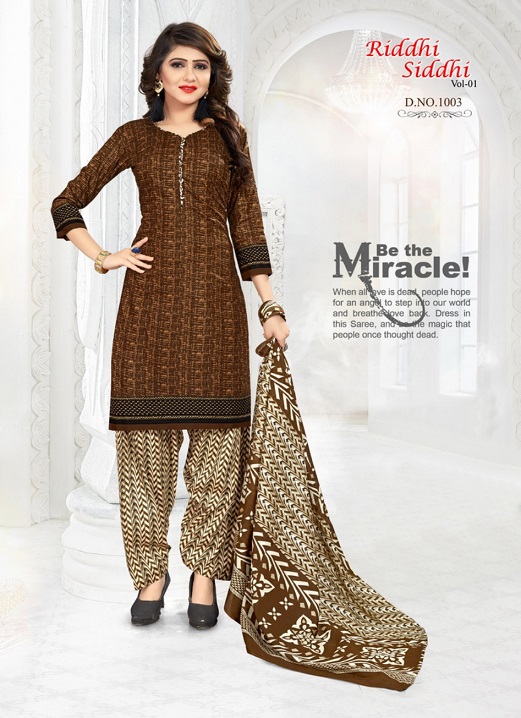 Riddhi Siddhi Vol-1 By Shree Bhairav 1001 To 1012 Series Beautiful Suits Stylish Colorful Fancy Casual Wear & Ethnic Wear Cotton Printed Dresses At Wholesale Price