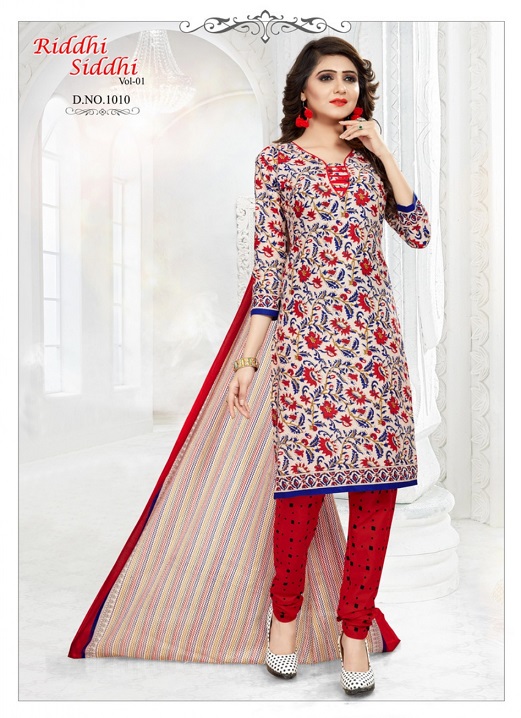Riddhi Siddhi Vol-1 By Shree Bhairav 1001 To 1012 Series Beautiful Suits Stylish Colorful Fancy Casual Wear & Ethnic Wear Cotton Printed Dresses At Wholesale Price