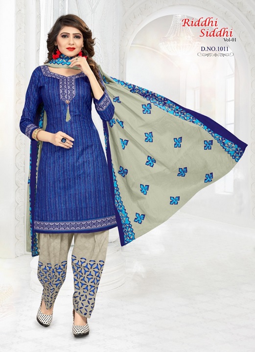 Riddhi Siddhi Vol-1 By Shree Bhairav 1001 To 1012 Series Beautiful Suits Stylish Colorful Fancy Casual Wear & Ethnic Wear Cotton Printed Dresses At Wholesale Price