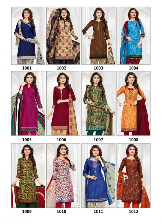 Riddhi Siddhi Vol-1 By Shree Bhairav 1001 To 1012 Series Beautiful Suits Stylish Colorful Fancy Casual Wear & Ethnic Wear Cotton Printed Dresses At Wholesale Price