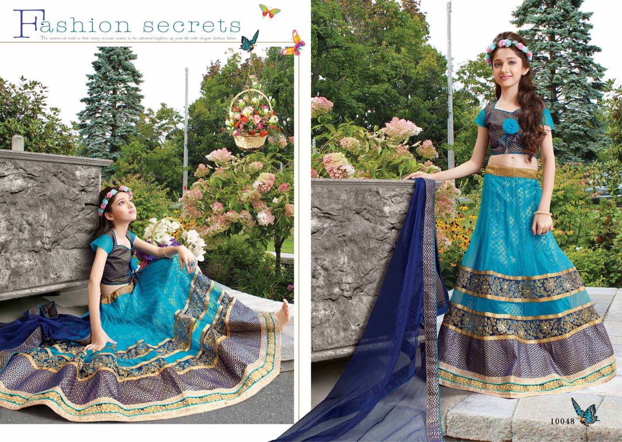 Riddhoo 10041 Series By Riddhoo Fashion 10041 To 10050 Series Designer Kids Wedding Wear Collection Beautiful Stylish Colorful Fancy Party Wear & Occasional Wear Net Lehengas At Wholesale Price