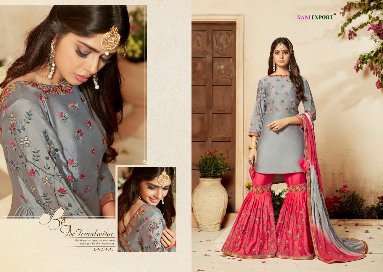 Right Choice Vol-3 By Rani Exports 1013 To 1017 Designer Pakistani Suits Beautiful Stylish Fancy Colorful Party Wear & Occasional Wear Satin Georgette Dolla Silk Self Embroidery Dresses At Wholesale Price