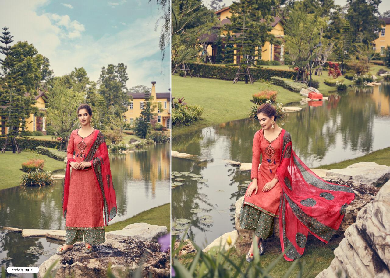 Rihana By Sumyra 1001 To 1010 Series Indian Traditional Wear Collection Beautiful Stylish Fancy Colorful Party Wear & Occasional Wear Pure Pashmani Printed With Self Embroidery Dresses At Wholesale Price
