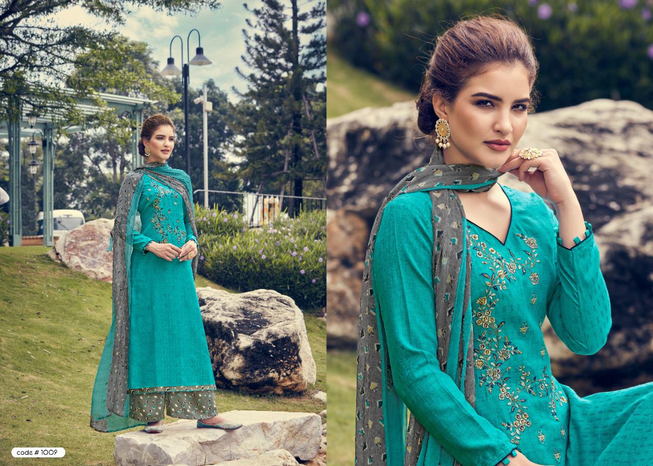 Rihana By Sumyra 1001 To 1010 Series Indian Traditional Wear Collection Beautiful Stylish Fancy Colorful Party Wear & Occasional Wear Pure Pashmani Printed With Self Embroidery Dresses At Wholesale Price