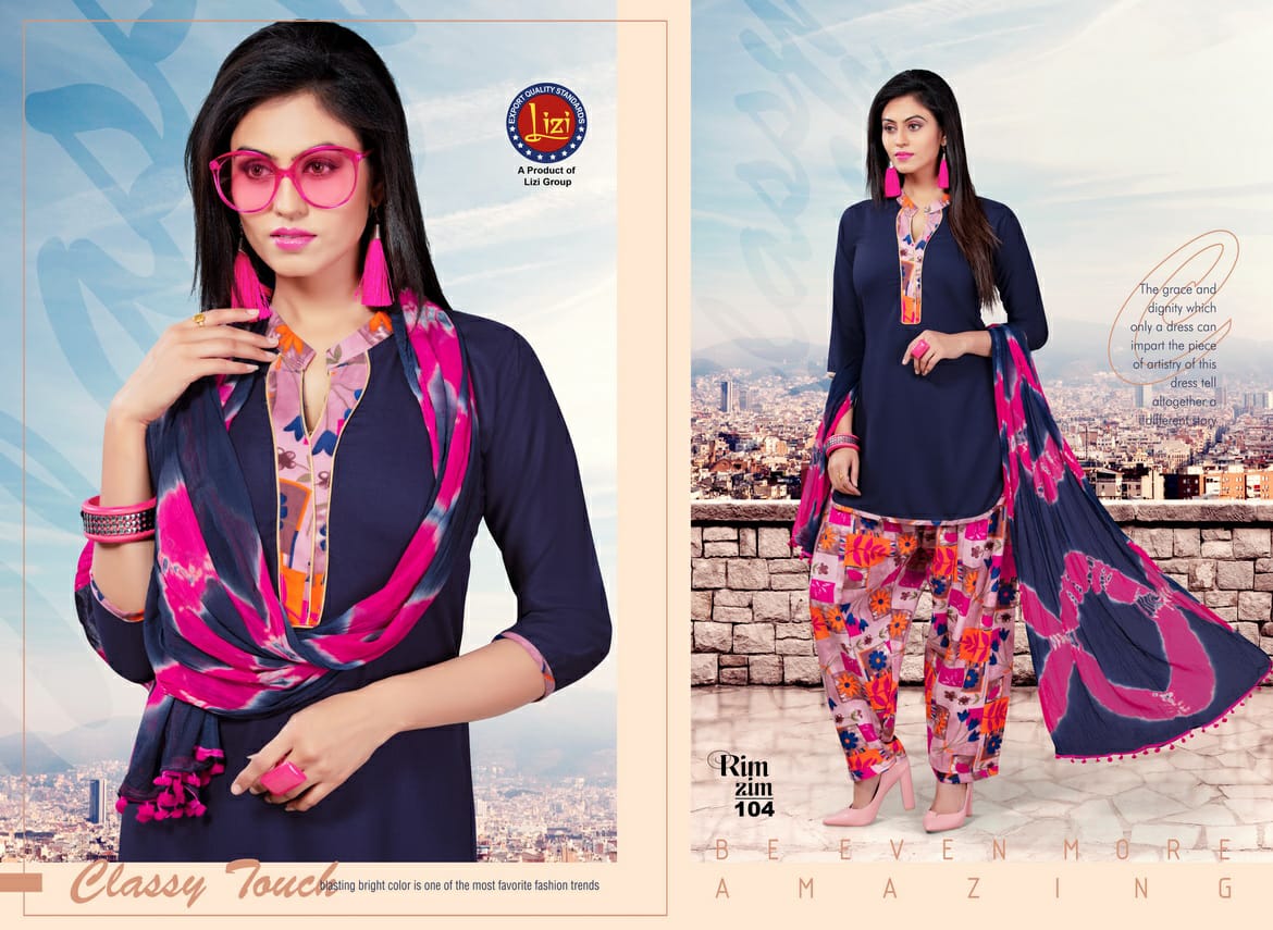 Rim Zim By Lizi 101 To 108 Series Beautiful Suits Stylish Colorful Fancy Casual Wear & Ethnic Wear Heavy Rayon Printed Dresses At Wholesale Price
