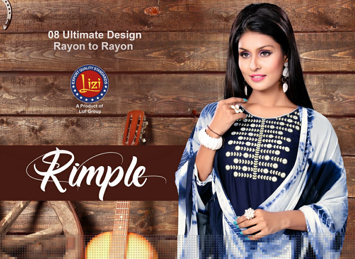 Rimple By Lizi 101 To 108 Series Beautiful Colorful Stylish Fancy Casual Wear & Ethnic Wear & Ready To Wear Heavy Rayon Printed Dresses At Wholesale Price