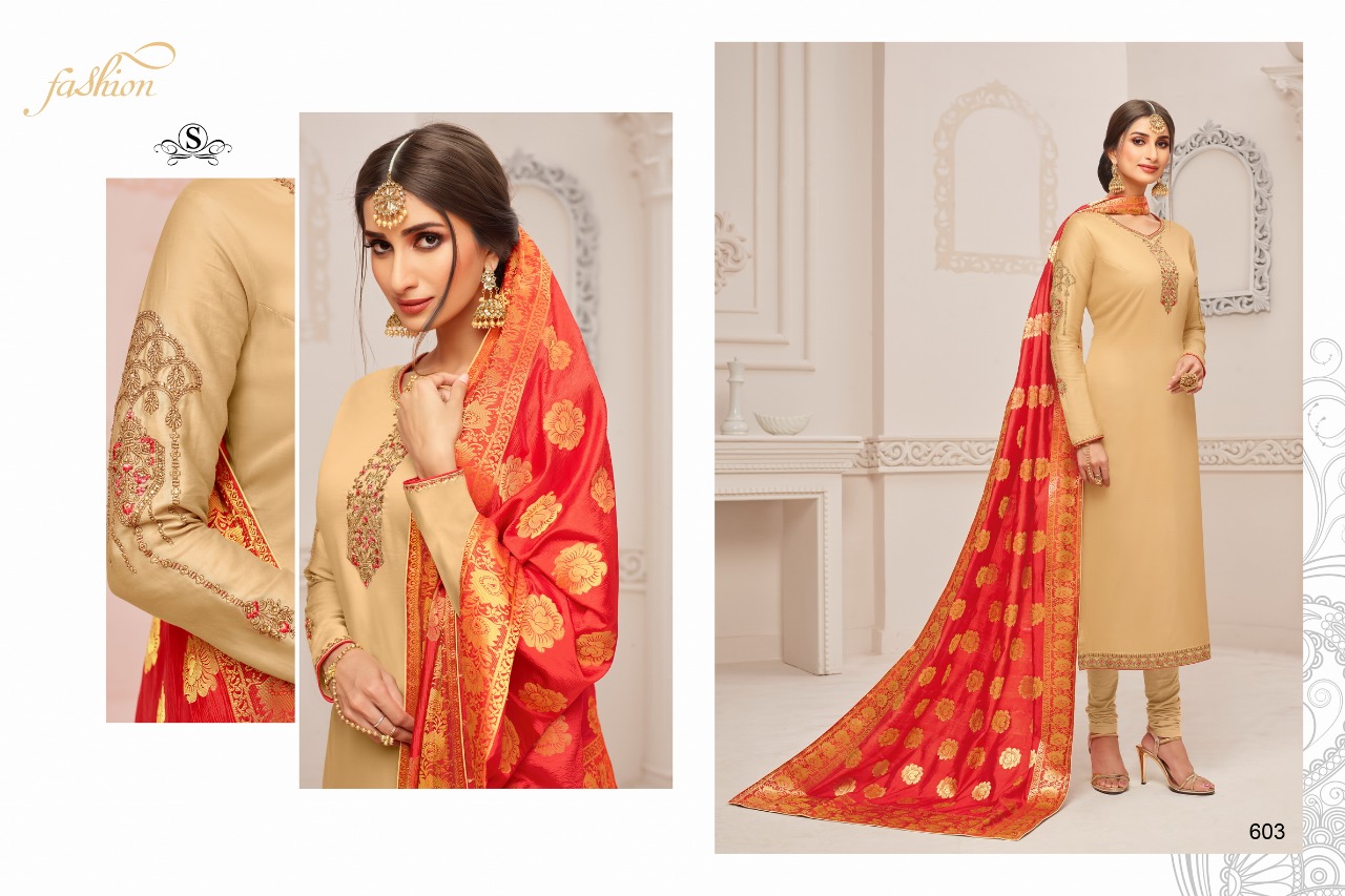 Riona By Samaira Fashion 603 To 611 Series Beautiful Winter Collection Suits Stylish Fancy Colorful Casual Wear & Ethnic Wear Pure Cotton Jam Silk With Embroidery Dresses At Wholesale Price