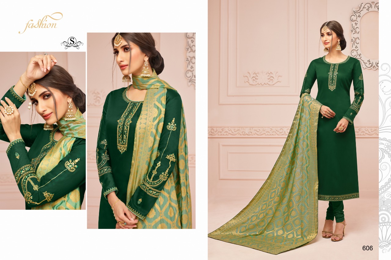 Riona By Samaira Fashion 603 To 611 Series Beautiful Winter Collection Suits Stylish Fancy Colorful Casual Wear & Ethnic Wear Pure Cotton Jam Silk With Embroidery Dresses At Wholesale Price