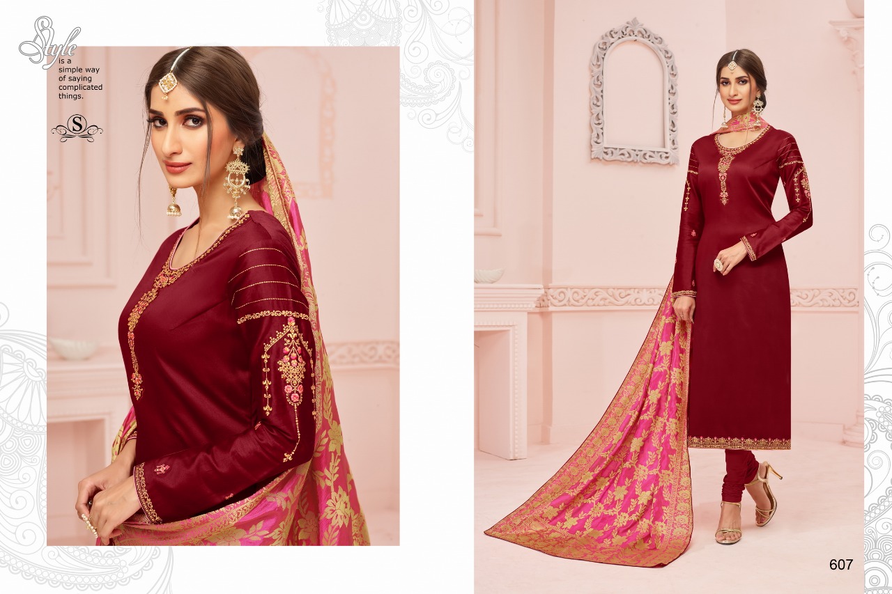 Riona By Samaira Fashion 603 To 611 Series Beautiful Winter Collection Suits Stylish Fancy Colorful Casual Wear & Ethnic Wear Pure Cotton Jam Silk With Embroidery Dresses At Wholesale Price