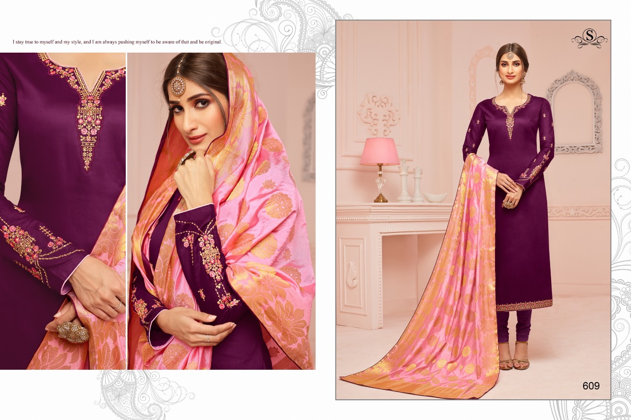 Riona By Samaira Fashion 603 To 611 Series Beautiful Winter Collection Suits Stylish Fancy Colorful Casual Wear & Ethnic Wear Pure Cotton Jam Silk With Embroidery Dresses At Wholesale Price