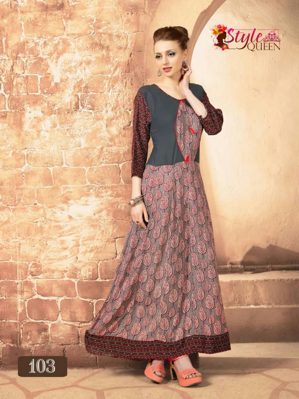 Rivayaatt By Style Queen 101 To 108 Series Beautiful Stylish Fancy Colorful Casual Wear & Ethnic Wear & Ready To Wear Rayon Prints Kurtis At Wholesale Price