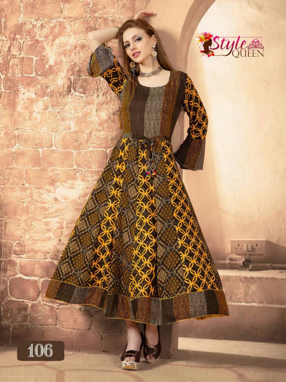 Rivayaatt By Style Queen 101 To 108 Series Beautiful Stylish Fancy Colorful Casual Wear & Ethnic Wear & Ready To Wear Rayon Prints Kurtis At Wholesale Price