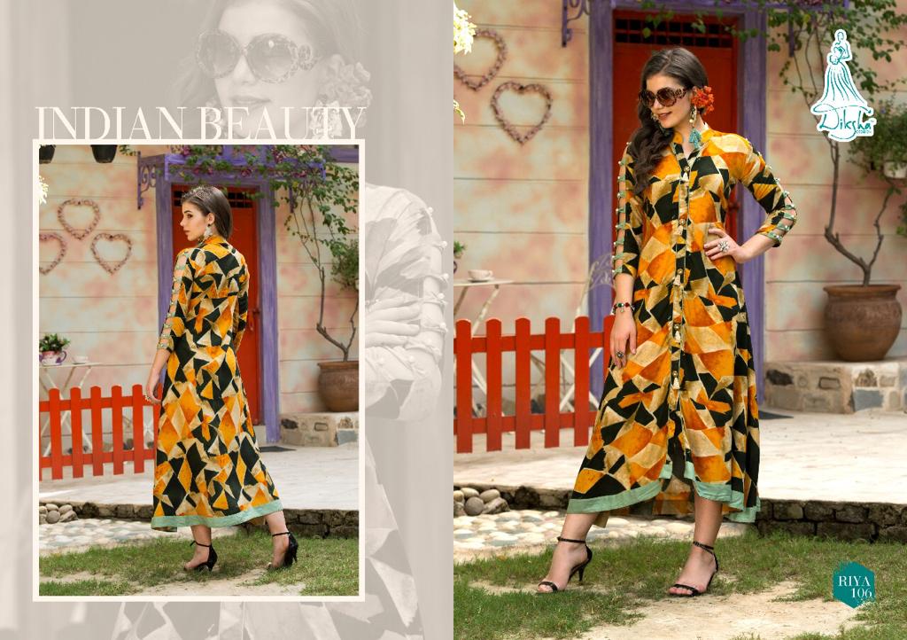 Riya Vol-1 By Diksha Fashion 101 To 109 Series Beautiful Colorful Stylish Fancy Casual Wear & Ethnic Wear & Ready To Wear Heavy Rayon Printed Kurtis At Wholesale Price