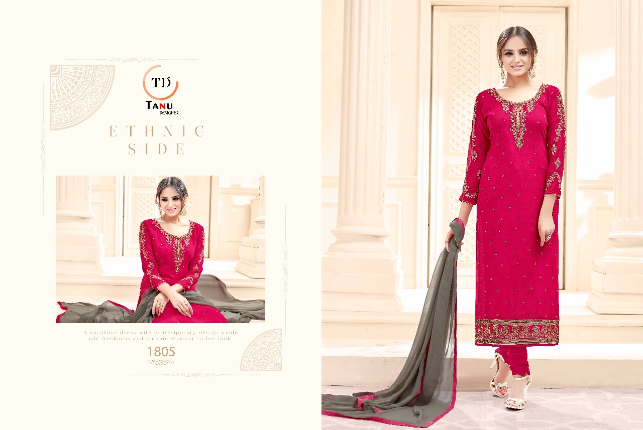Rolex By Tanu Designer 1801 To 1808 Series Beautiful Stylish Fancy Colorful Party Wear & Occasional Wear Pure Blooming Georgette Dresses At Wholesale Price