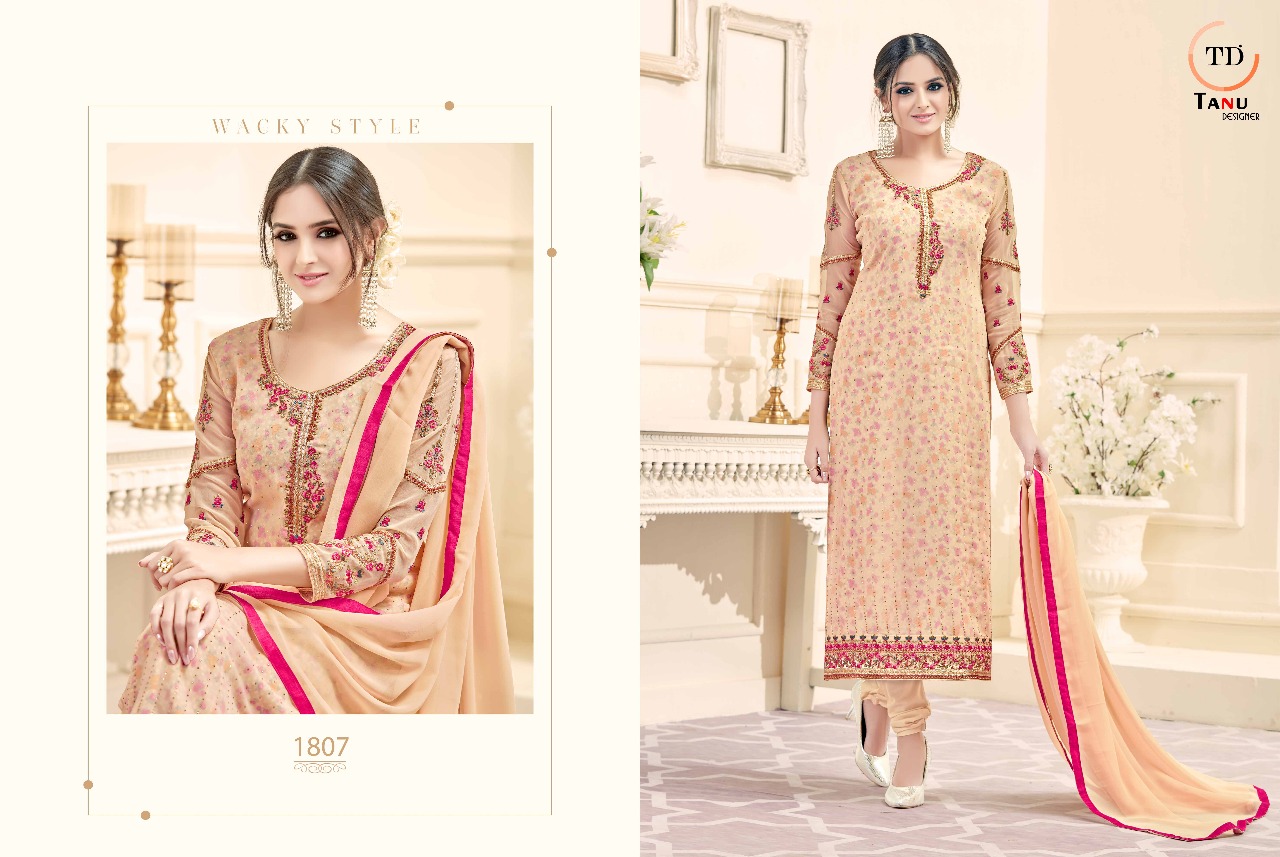 Rolex By Tanu Designer 1801 To 1808 Series Beautiful Stylish Fancy Colorful Party Wear & Occasional Wear Pure Blooming Georgette Dresses At Wholesale Price