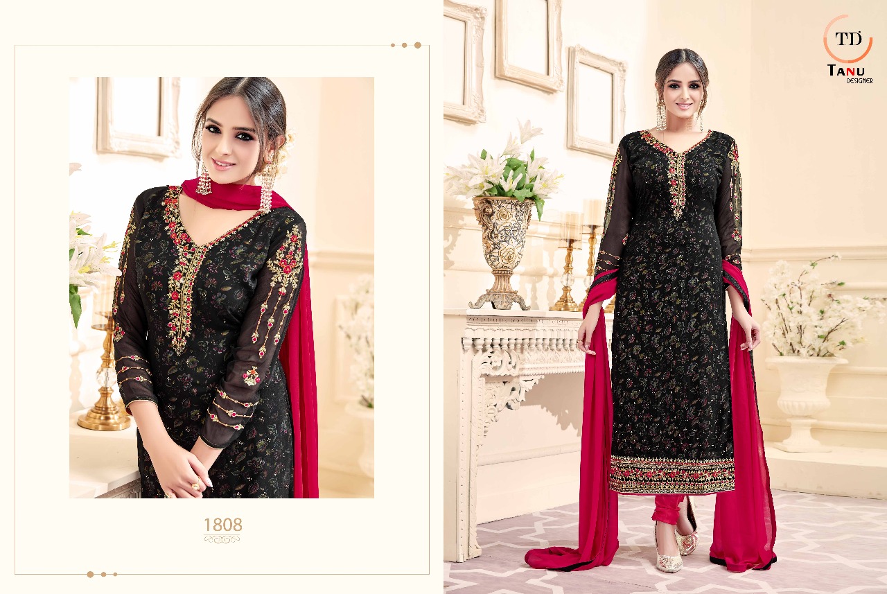 Rolex By Tanu Designer 1801 To 1808 Series Beautiful Stylish Fancy Colorful Party Wear & Occasional Wear Pure Blooming Georgette Dresses At Wholesale Price
