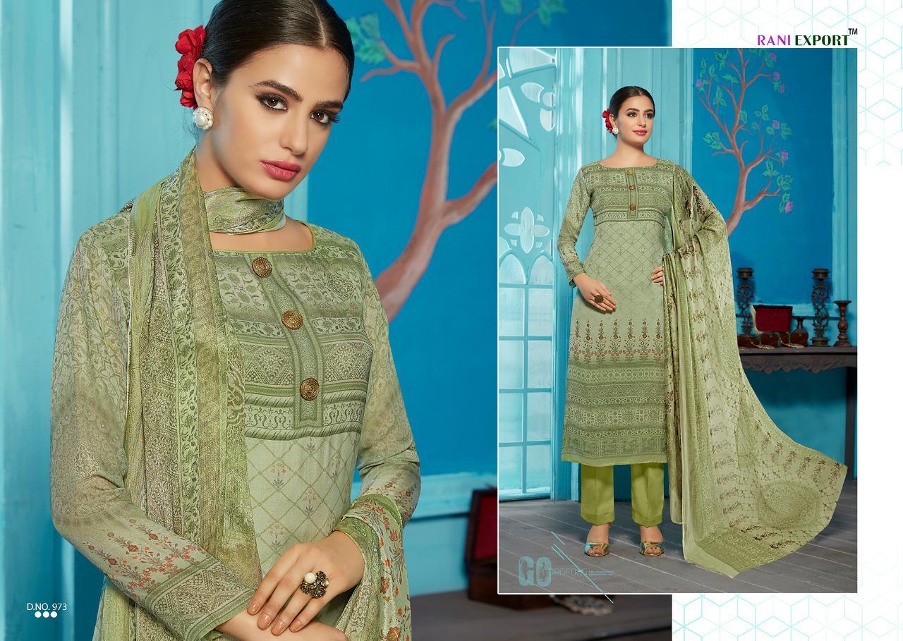 Roman By Rani Exports 968 To 975 Series Beautiful Pakistani Suits Colorful Stylish Fancy Casual Wear & Ethnic Wear Glaze Cotton Digital Style Print Elegant Buttons Dresses At Wholesale Price