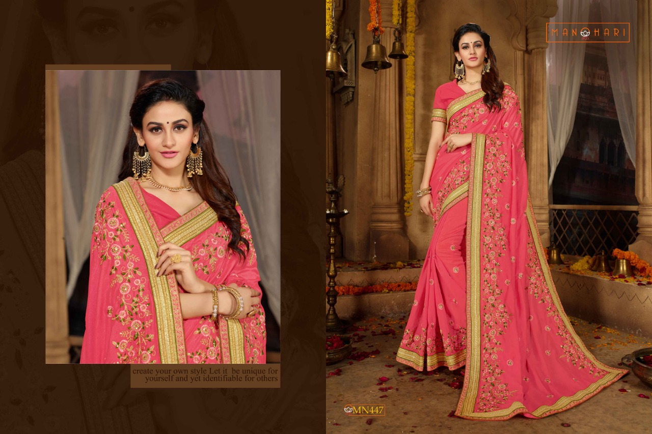 Roohi Vol-4 By Sutram 443 To 448 Series Indian Traditional Wear Collection Beautiful Stylish Fancy Colorful Party Wear & Occasional Wear Rangoli Georgette Embroidered Sarees At Wholesale Price