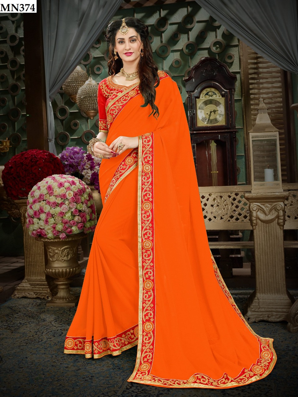 Roohi Hit Colors Vol-2 By Sutram 372 To 381 Series Designer Traditional Wear Collection Beautiful Stylish Fancy Colorful Party Wear & Occasional Wear Georgette Sarees At Wholesale Price