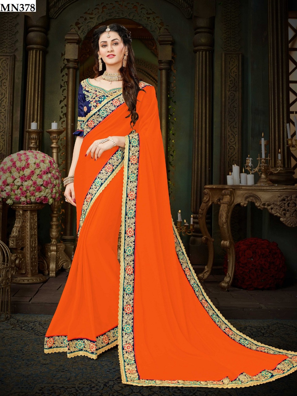 Roohi Hit Colors Vol-2 By Sutram 372 To 381 Series Designer Traditional Wear Collection Beautiful Stylish Fancy Colorful Party Wear & Occasional Wear Georgette Sarees At Wholesale Price
