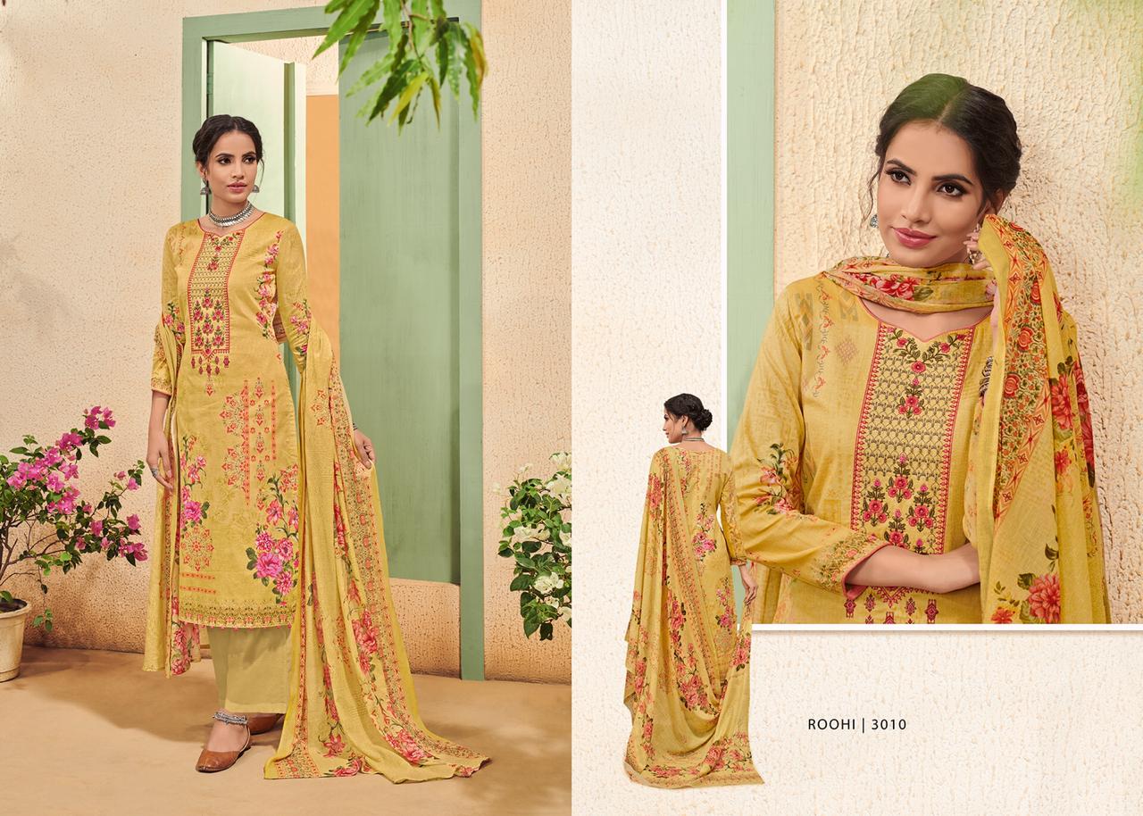 Roohi By House Of Lawn 3001 To 3010 Series Designer Pakistani Suits Beautiful Fancy Colorful Stylish Party Wear & Ethnic Wear Pure Karachi Lawn Digital Print Dresses At Wholesale Price