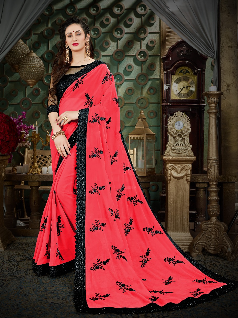 Roohi Colours By Sutram 1001 To 1009 Series Beautiful Stylish Fancy Colorful Traditional Wear Collection Party Wear & Occasional Wear Georgette Sarees At Wholesale Price