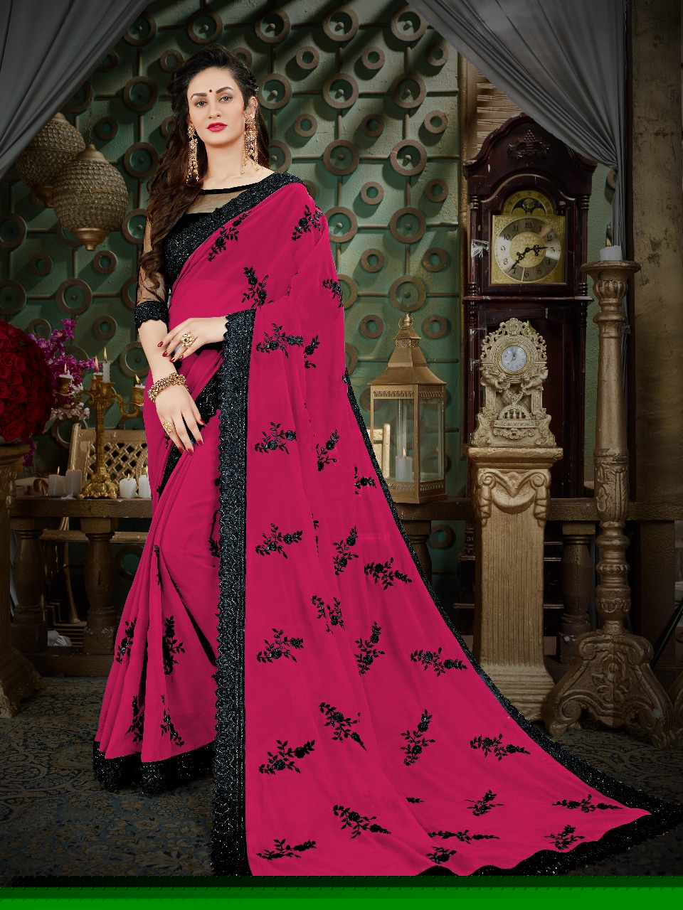 Roohi Colours By Sutram 1001 To 1009 Series Beautiful Stylish Fancy Colorful Traditional Wear Collection Party Wear & Occasional Wear Georgette Sarees At Wholesale Price